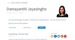 Desktop Screenshot of damayanthijayasinghe.com